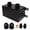 Black, variant on 1200ml Oil Catch Can Kit Engine Twin Baffle Dual Filter Oil Tank Reservoir AN8 Hose Fitting, 1.2L / 40.5 fl oz Silver
