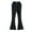 Black, variant on Girls Jeans Size 10-12 Pull Up Girls Ripped Flared Jeans Skinny School High Waist Bell Bottoms Kids Slim Trendy Casual Retro Denim Pants