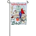 thumbnail image 1 of Evergreen Garden Winter Gathering Suede Garden Flag, 12.5 x 18 inches, 1 of 1