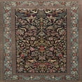 thumbnail image 1 of Ahgly Company Machine Washable Indoor Square Traditional Khaki Green Area Rugs, 7' Square, 1 of 7
