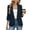 #0133-Navy, variant on Favoffer Women's 3/4 Sleeve Blazer Lapel Open Front Solid Color Pocket Casual Jacket for Business Office formal Work