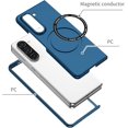 thumbnail image 5 of Magnetic Phone Case for Samsung Galaxy Z Fold5 5G Compatible with Magsafe, Military-Grade Shockproof Case with Built-in Magnet Circle for Samsung Galaxy Z Fold 5, MS Navy Blue, 5 of 18