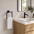 2026 New Matte Silver Square Towel Ring,Wall Mounted Towel Holder with ...