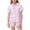Pink, variant on Girls Summer Pajamas Set Short Sleeve Button Down Shirt Top With Shorts Pajamas Two Piece Outfit Printed Comfy Nightwear
