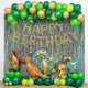 thumbnail image 1 of 2026 Dinosaur Birthday Party Decor Supplies, With Happy Birthday Banner, Dino Balloons, Balloons Kit, Curtains For Kids Baby Shower Celebration, 1 of 4