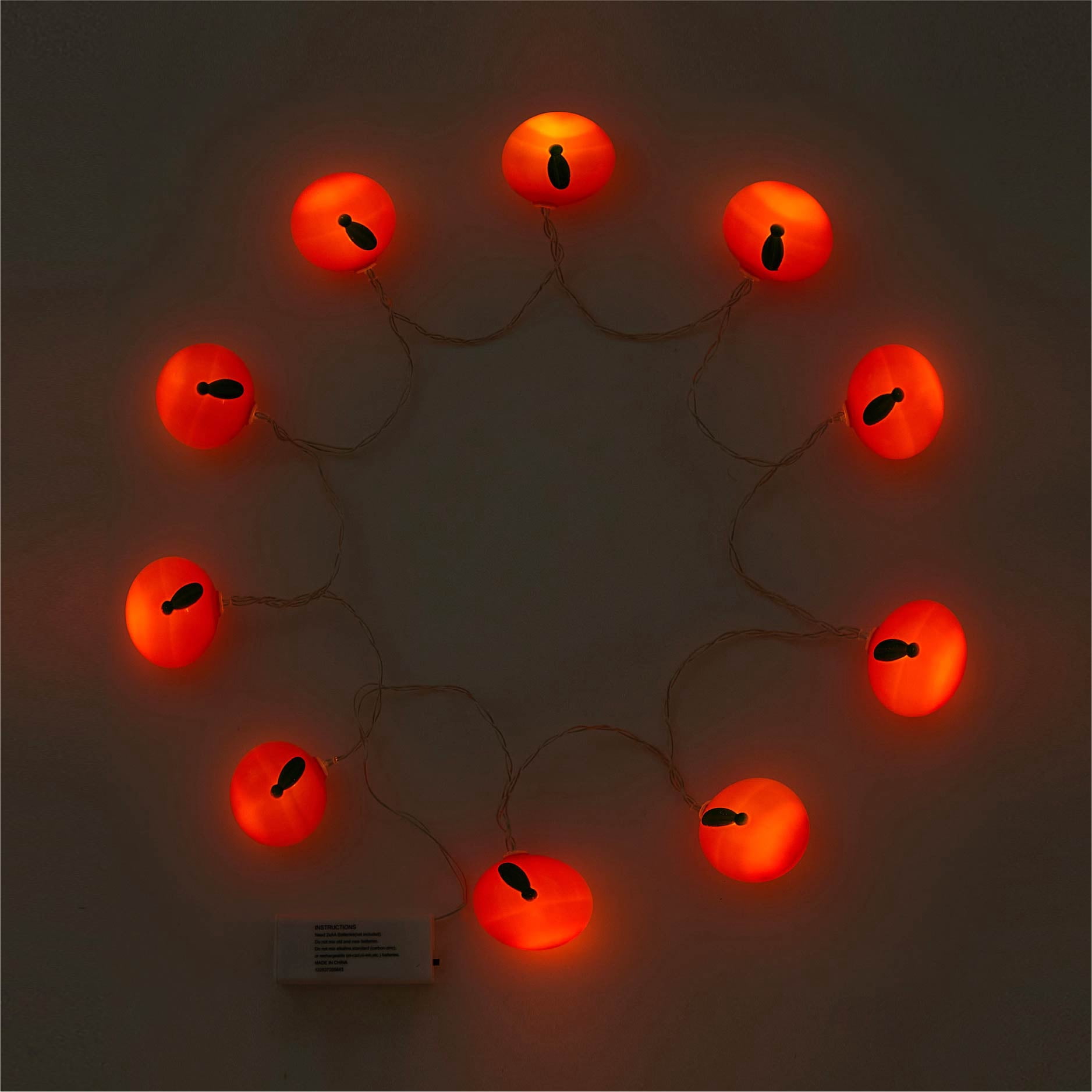 Urban Shop Indoor 5.5' Battery Operated Orange Figural LED String Lights