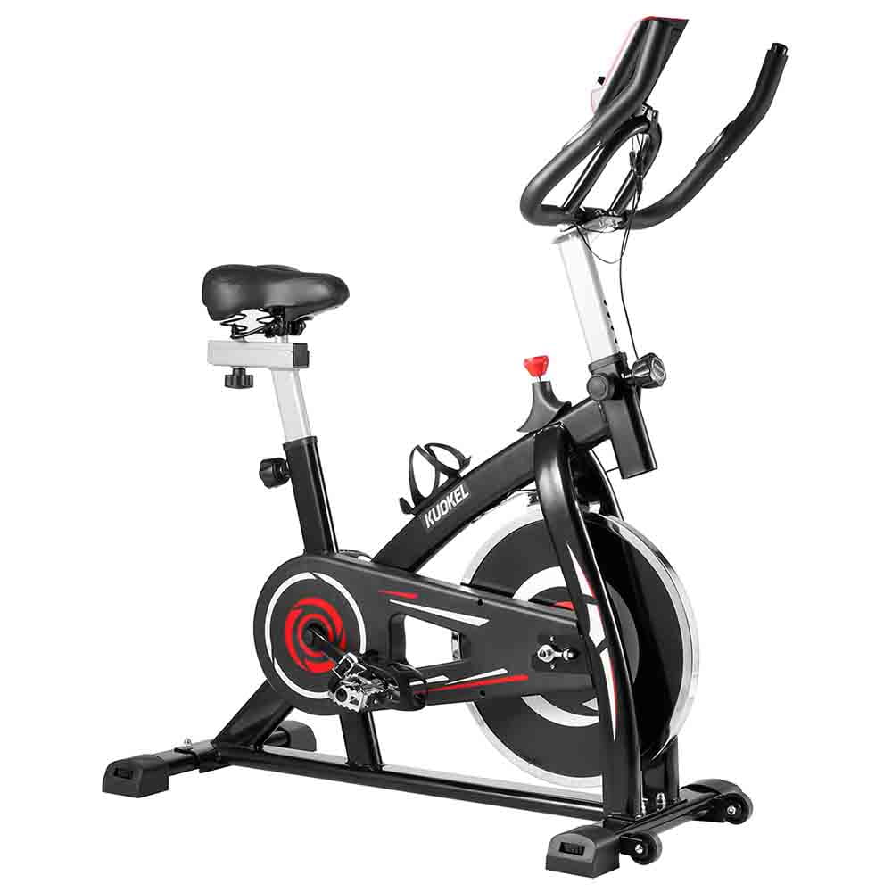 KUOKEL Exercise Bike fitnessbike Belt Drive Indoor Cycling Bike LCD Monitor Sale 