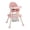 Pink, variant on PEXMOR 7 in 1 Convertible Baby High Chair, Leather Cushion Eating Table Chair Set for Babies Toddlers, Pink