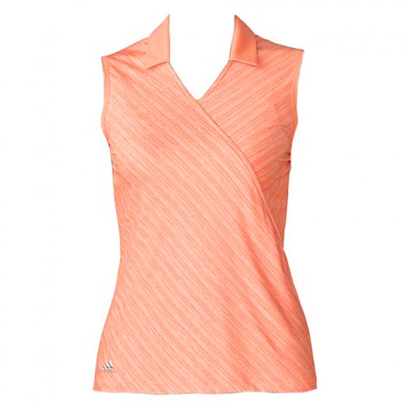 orange sleeveless polo adidas golf shirt medium
