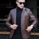 thumbnail image 3 of Chaqueta de traje de hombre negra de un solo pecho, abrigo de talla grande, blazer para hombre de gran tamaño, ropa de primavera sencilla, de alta calidad, elegante 2024, 3 of 4