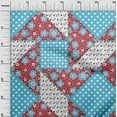 thumbnail image 3 of oneOone Rayon Light Blue Fabric Asian Floral Mix Patch Sewing Craft Projects Fabric Prints By Yard 56 Inch Wide, 3 of 4