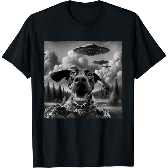 German Shorthaired Pointers Dog UFO Classic Cute Animals T-Shirt
