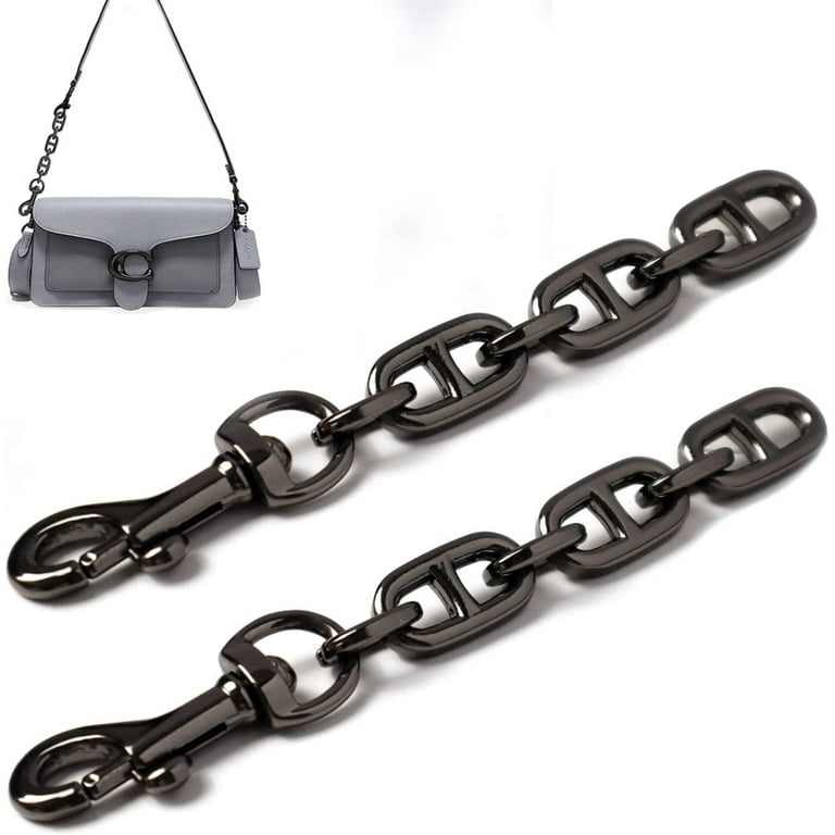 Purse Strap Extender for LV Pochette Accessory, Metal Chain Handbag Handle  Replacement Crossbody Shoulder Bag Charms (2 pack Gunmetal) 