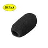 Uxcell 60mm Long Black Mic Cover Headset Windscreen Foam 10 Pack
