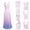 Purple, variant on Women's Convertible Gradient Maxi Dress, Multi-Wear V-Neck Formal Evening Gown for Bridesmaid