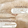 thumbnail image 4 of YJ.GWL Soft Geometric Rug Fluffy Area Rugs for Bedroom Living Room Shaggy Carpets Home Decor,3x5ft,White, 4 of 7