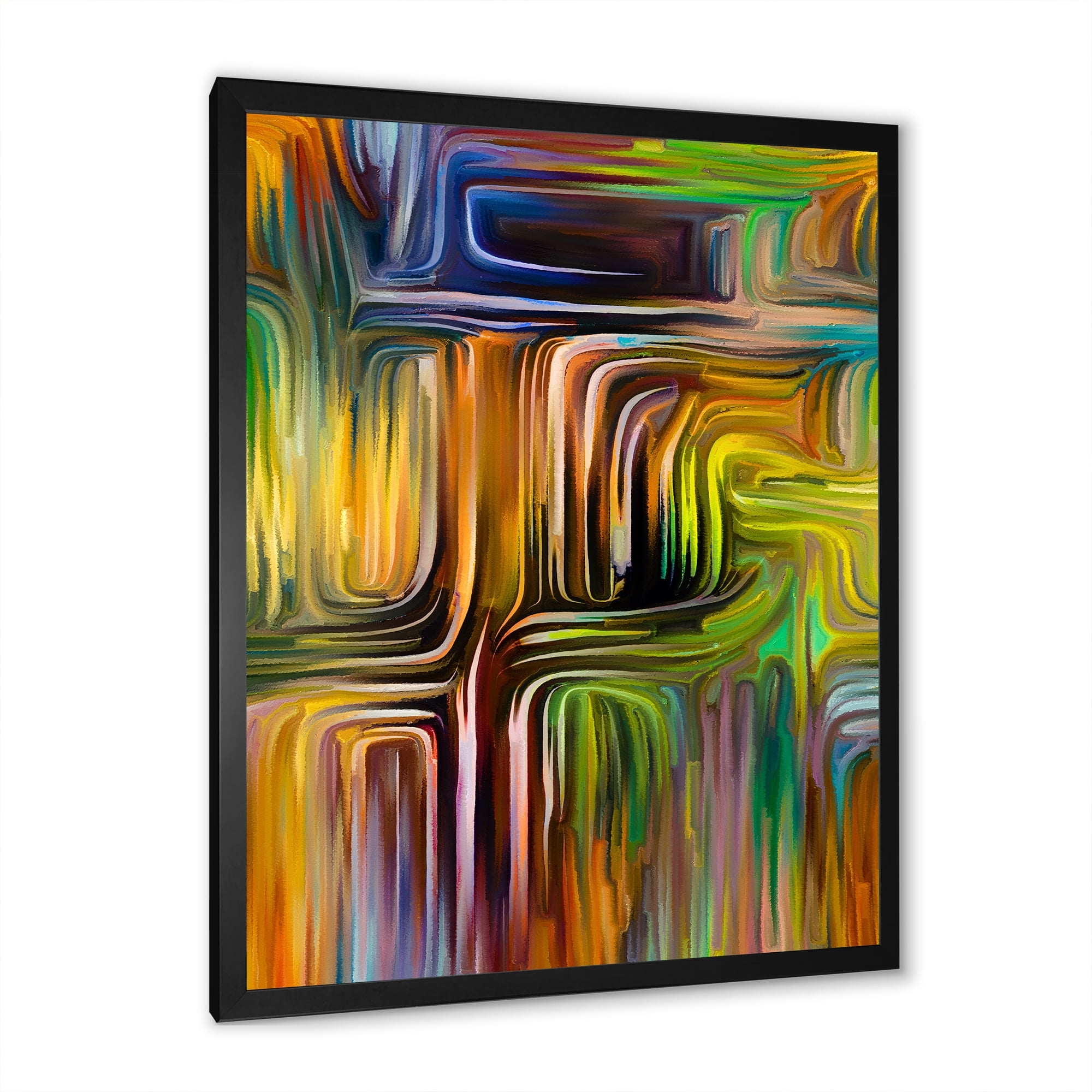 Designart 'Colour Spiral Fusion I' Modern Framed Art Print
