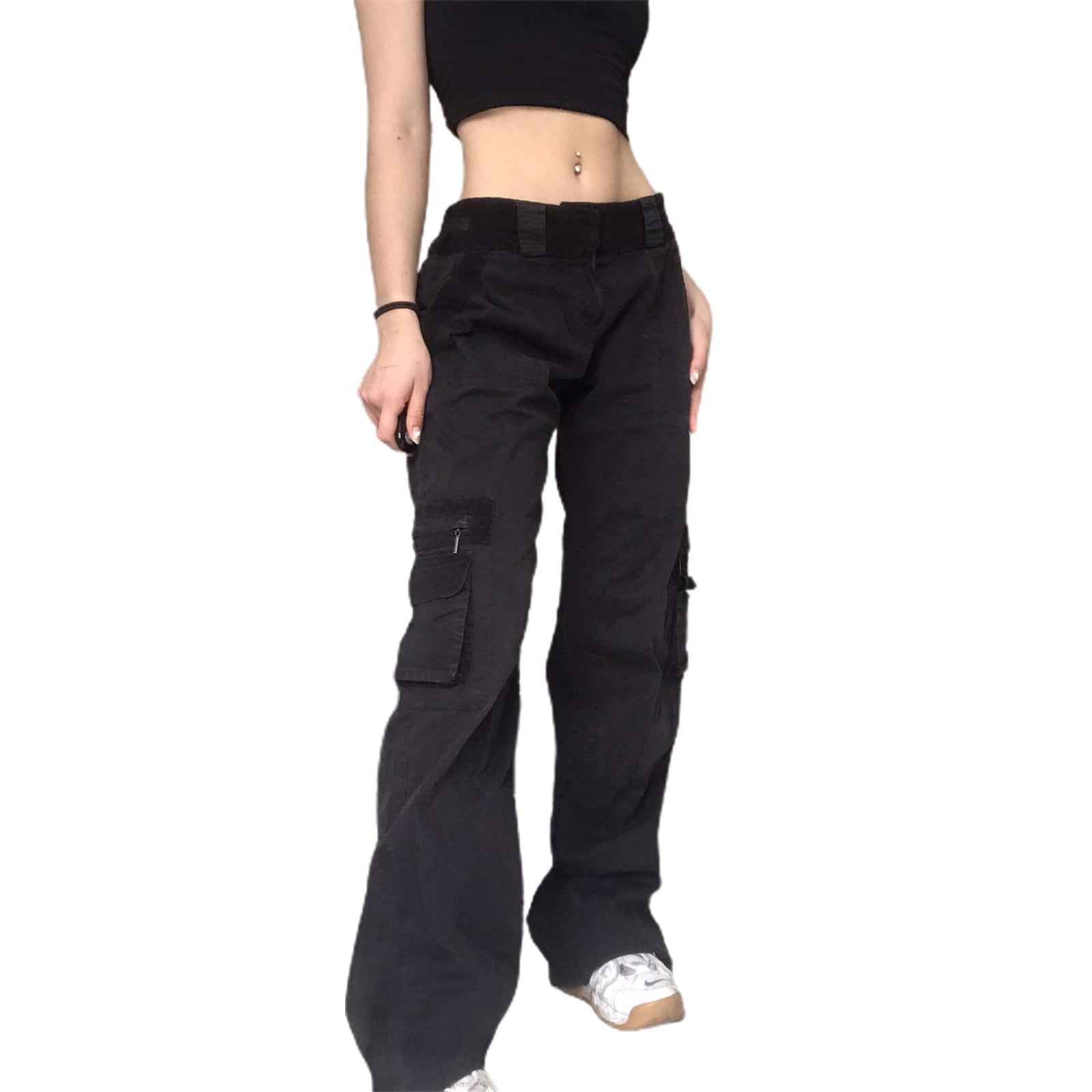 Indie Aesthetic Bell Bottom Jeans For Women, Low Rise Jeans Y2K Cargo ...