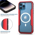thumbnail image 5 of Dteck Transparent Back Case for iPhone 15 Pro,Magnetic Metal Bumper Case Compatible with Mag-Safe Shockproof Rubber Clear PC Cover,Red, 5 of 8