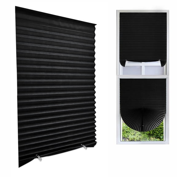 Persianas para ventanas, persianas, de tela plisada opaca, inalámbrica