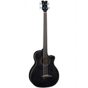 Dean Exotica Quilt Ash A/E Bass Fretless TBK