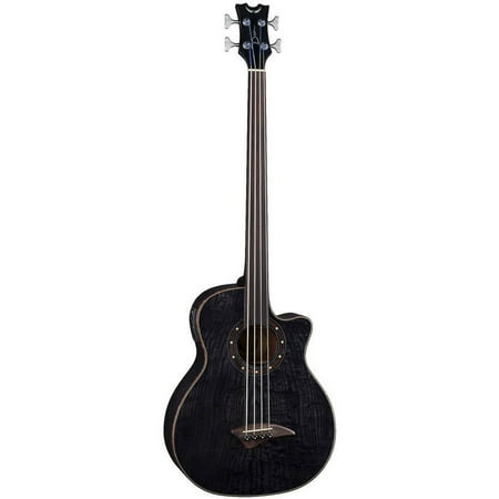 Dean Exotica Quilt Ash A/E Bass Fretless TBK