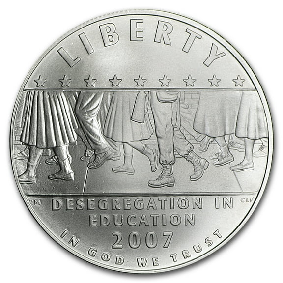 2007-P School Desegregation $1 Silver Commem BU (w/Box & COA)