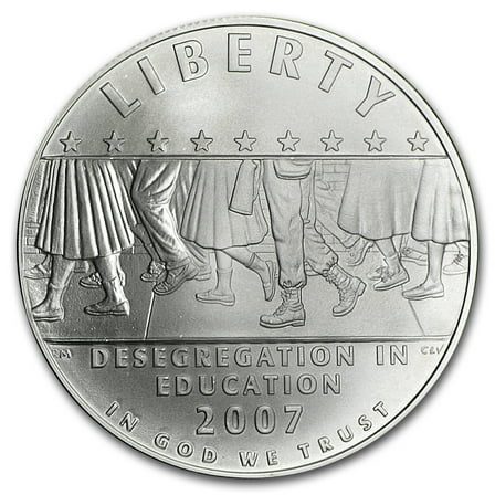 2007-P School Desegregation $1 Silver Commem BU (w/Box & COA)