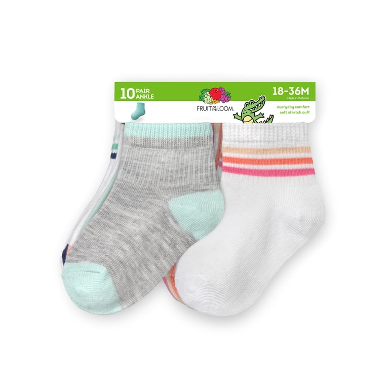 Fruit of the Loom Toddler Ankle Socks 10-Pack photo 2