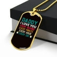 thumbnail image 3 of Gift for dad from daughter daddy i love you.... unique gifts for dad - Graphic Military Dog Tag Necklace (Optional Personalized Engraving), 3 of 5