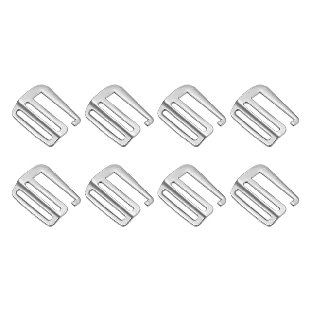 Unique Bargains 1.5' 38mm Webbing Release G Hook Buckle Adjusters for Backpack Strap, 8Pack Silver Tone