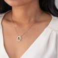 thumbnail image 2 of PEORA 925 Sterling Silver Floating Halo Pendant Necklace for Women with 17 inch Chain + 3 inch extender, Hypoallergenic Fine Jewelry, 2 of 4