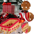 thumbnail image 2 of Sleigh Basket Candy Bowl Christmas Candy Storage Basket Table Centerpiece Sled Ornament Sleigh Basket Snack Container, 2 of 8