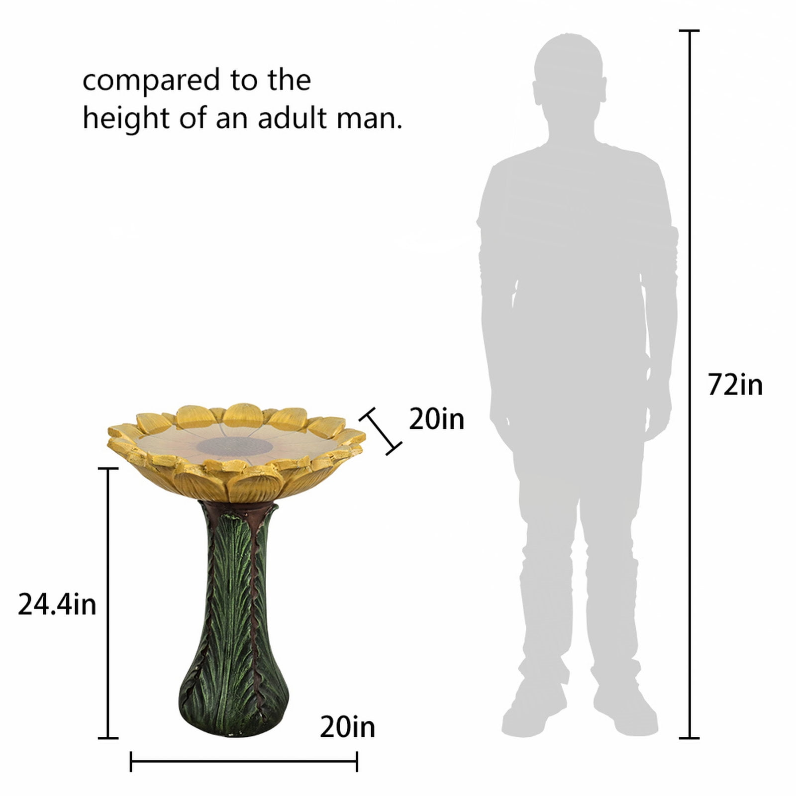 Hamiedun 47.2'' H Water Fountain Outdoor Modern Large Floor-Standing Fountain Indoor with LED Lights and Pump Waterfall Fountain for Garden, House, Office, Garden, Patio and Home Art Décor