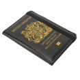 thumbnail image 3 of Porta Pasaporte, Funda Para Pasaporte Antirrobo Antimagnética Negra Con Cinturón Elástico Para Tarjeta De Crédito, 3 of 7