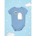 thumbnail image 3 of Boo. Retro Style Cute Ghost Bodysuit Infant -Image by Shutterstock,  6 Months, 3 of 4