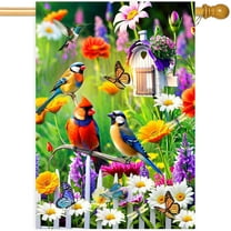 Spring large Garden Flag 28x40 Double Sided Vertical, monarch Butterfly Floral Flower Welcome Garden Yard House Flags Outside Outdoor House sunflower Spring Summer Décor