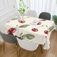 thumbnail image 2 of Yayeee Tablecloths 54" x 72" Rectangle Wrinkle Resistant Party Table Cover, Beige Cherry, 2 of 8