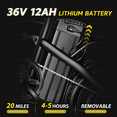 thumbnail image 2 of Electric Folding Bike for Teenager and Adults, 12AH Removable Battery 14" Electric Bike 500W Motor, 20+ Miles Range, Mini Ebike for City Commuter, UL2849, 2 of 8