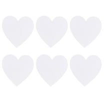 COSMOBETTY 6Pcs Heart Shaped Mini Canvas for Art Drawing Supplies White Cotton Panels