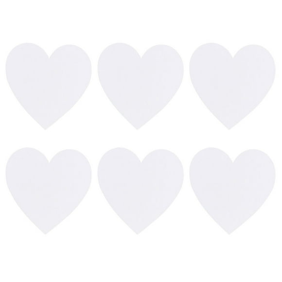 6pcs Forma de corazón Tableros de dibujo de algodón Tablero de pintura al óleo Bocetos de lienzo