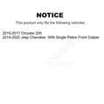 thumbnail image 2 of Transit Auto Rear Disc Brake Rotors and Ceramic Pads Kit for Car Jeep Cherokee Chrysler 200 K8A-101201, 2 of 11