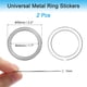 thumbnail image 2 of Sticker de anillo magnético universal de metal Uxcell, cargador inalámbrico, anillos magnéticos de 56x1 mm (ODxT) para funda de teléfono para todos los celulares, paquete de 2, gris, 2 of 6