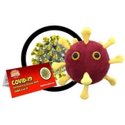 GIANTmicrobes COVID-19 Plush- Soft Plush Features The Signature Spike Proteins of The Virus, Great Gift for Scientists, Educators and Healthcare Workers, Includes a Card with Factual Information