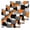 Orange, variant on Navy Blue Black Geometric Kitchen Dish Towels for Drying Dishes Set of 2, Modern Abstract Art Block Waffle Weave Microfiber Hand Tea Bathroom Towels Quick Dry & Absorbent Towel 15.7x23.6
