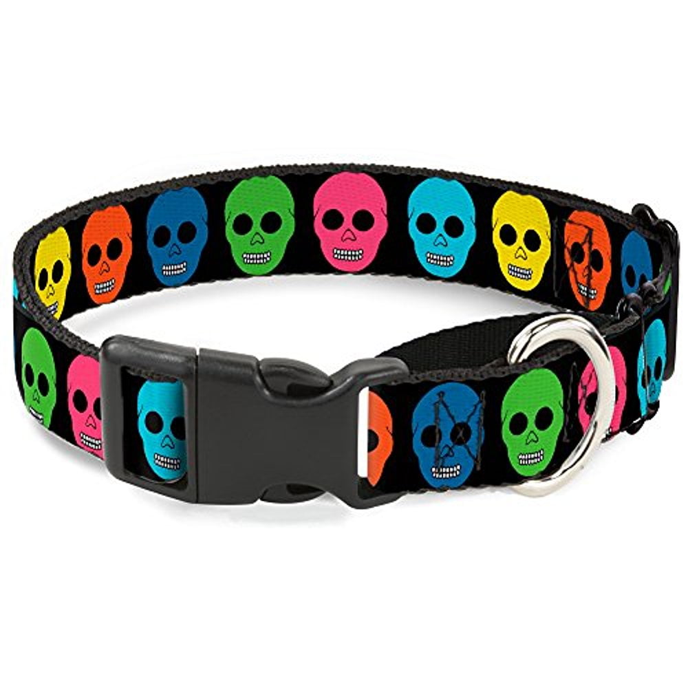 Buckle-Down Martingale Dog Collar - Mohawk Skulls - NO Star