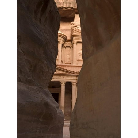 View of the Treasury from the Siq, Petra, Unesco World Heritage Site, Wadi Musa, Jordan Print Wall Art By Christian