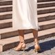thumbnail image 5 of Sandalias con tiras Heels wetkiss Gold Kitten para mujer, talla 7.5, 5 of 8