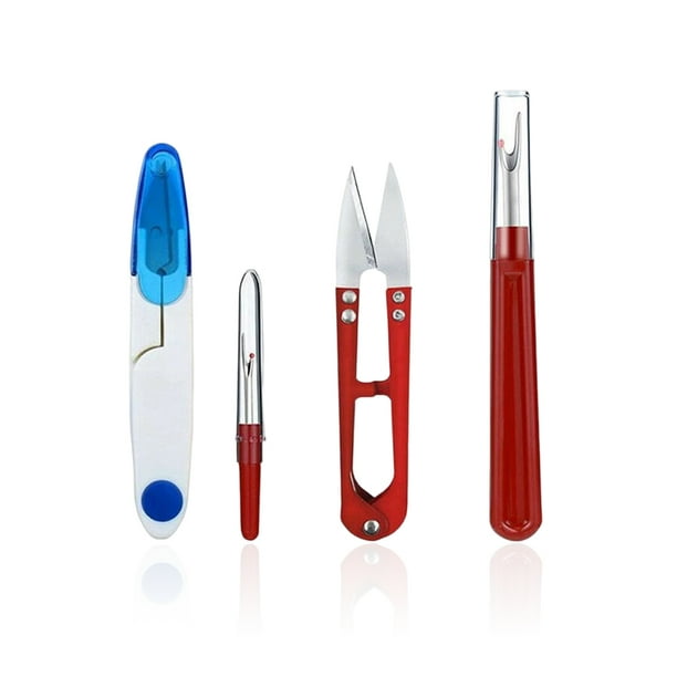 Wosthever 4 piezas de mano de costura removedor de costura puntada de bordado Unpick recortar tijeras conjunto accesorios artesanales Artesanía