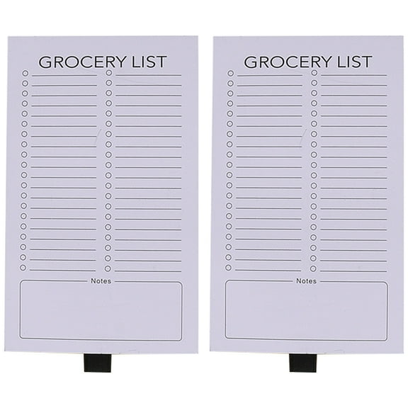 2Pcs Memo Pad Fridge Magnetic Notepad Grocery List Notepad Fridge Magnetic Note Pads List